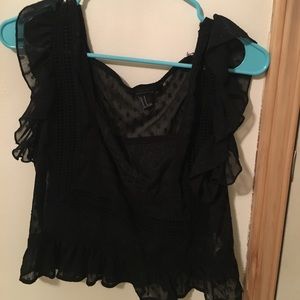 Clear wishes black blouse